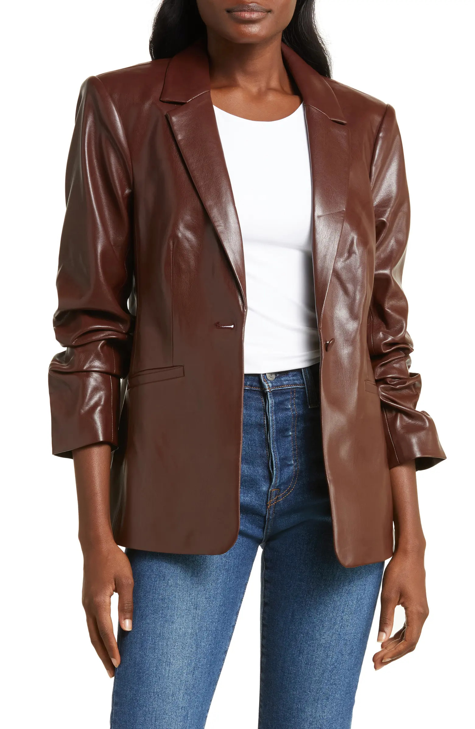 Kylie Faux Leather Blazer | Nordstrom