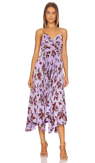 Portia Floral Print Dress in Lavender Print | Revolve Clothing (Global)
