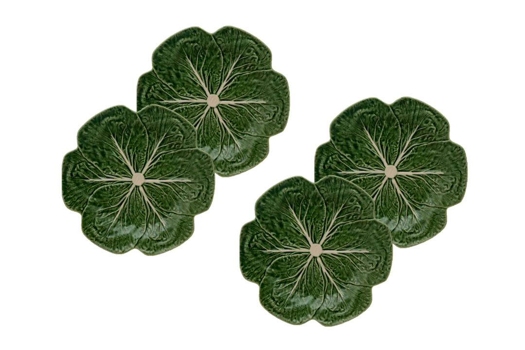 Green Cabbage Dinner Plates (Set of 4) | Casamia