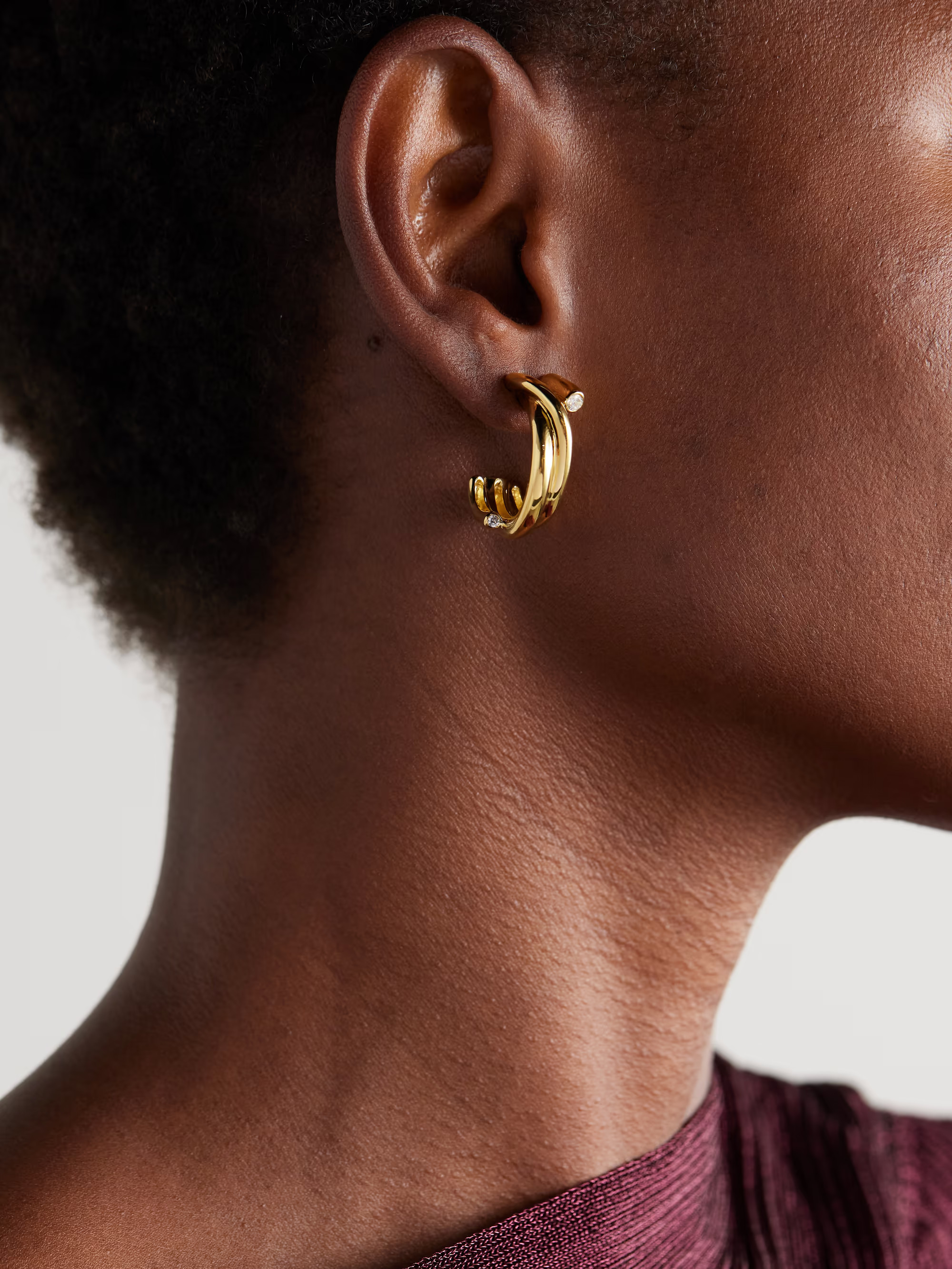 Recycled gold vermeil cubic zirconia earrings | NET-A-PORTER (US)