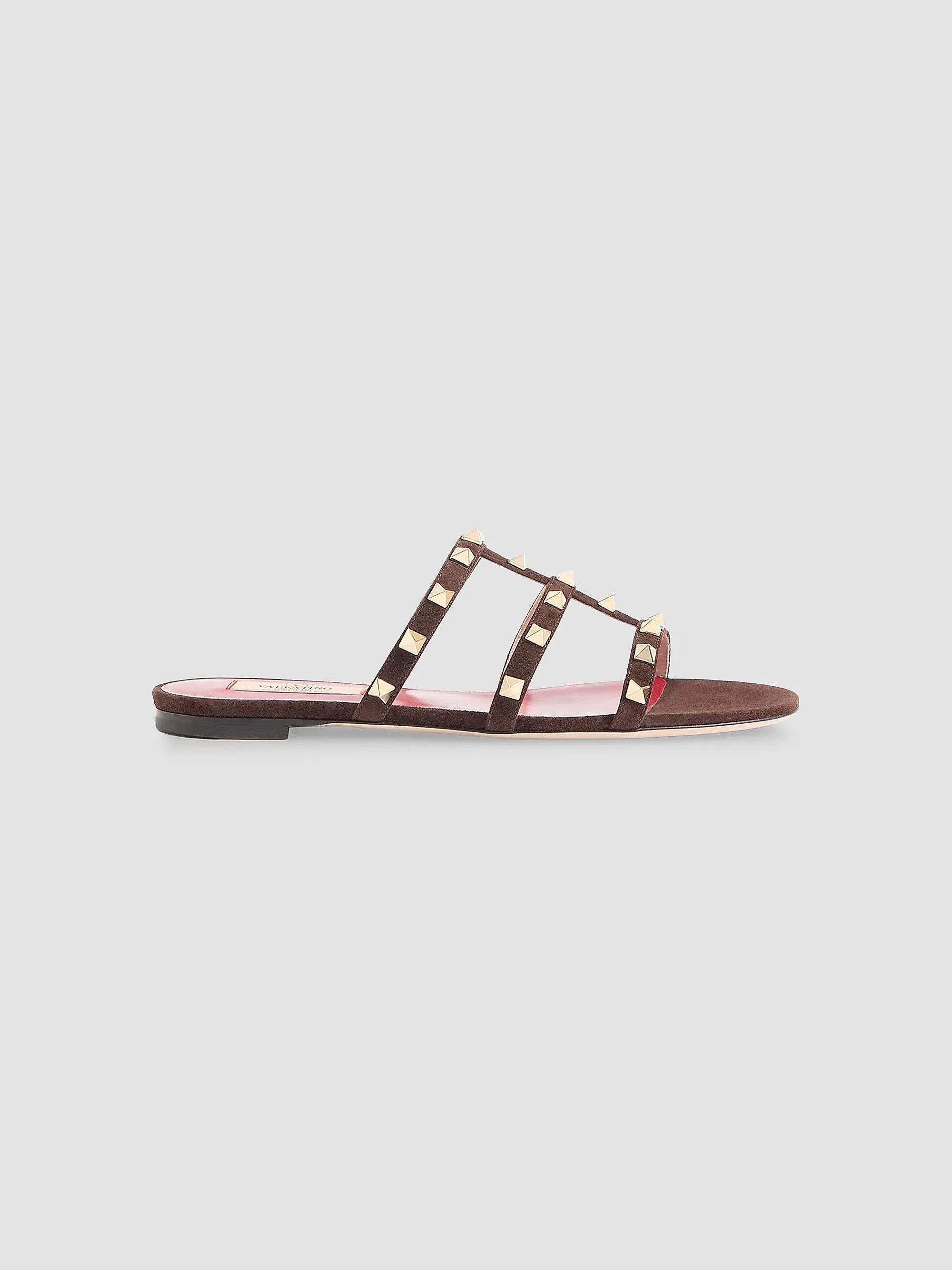 Rockstud 05MM Slide Sandal in Suede | Saks Fifth Avenue