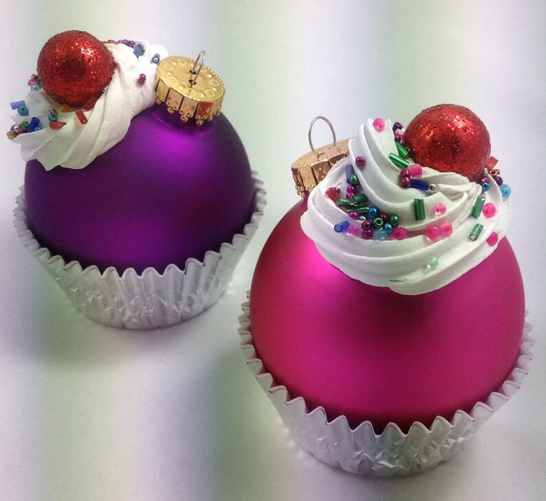 Cupcake Ornament - Purple - Etsy | Etsy (US)