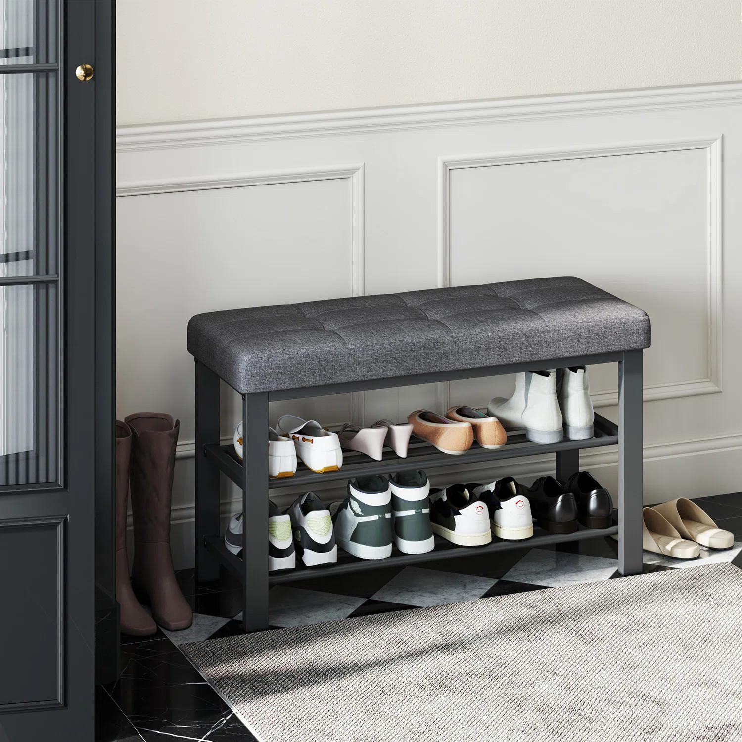 Amsterdam 8 Pair Shoe Storage Bench | Wayfair North America