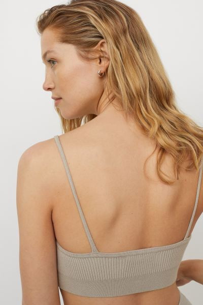 Rib-knit crop top | H&M (UK, MY, IN, SG, PH, TW, HK)