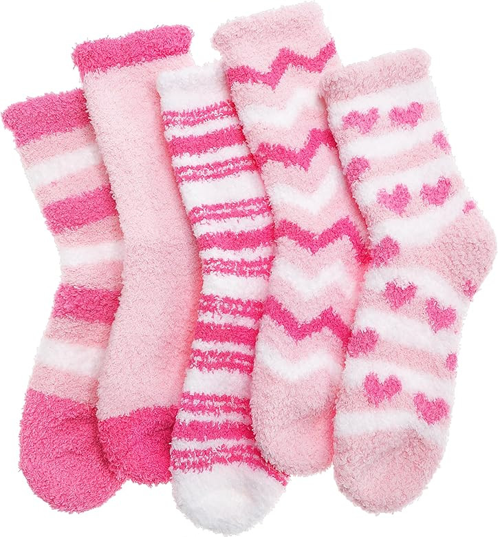 Anlisim Womens Fuzzy Socks Cozy Fluffy Winter Cabin Slipper Warm Fleece Soft Thick Comfy Socks | Amazon (US)