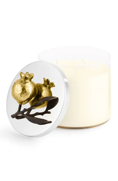 Michael Aram Pomegranate Three-Wick Scented Candle in Gold/silver at Nordstrom | Nordstrom