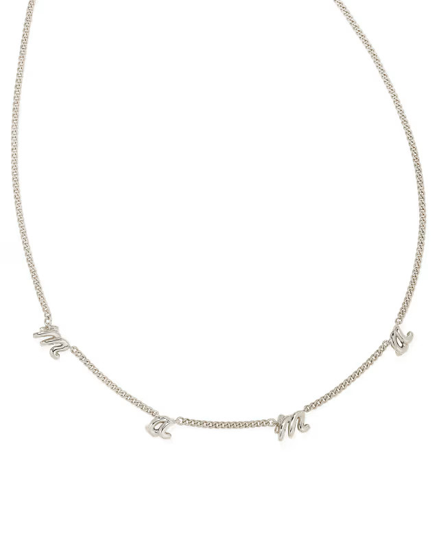 Mama Script Strand Necklace in Silver | Kendra Scott