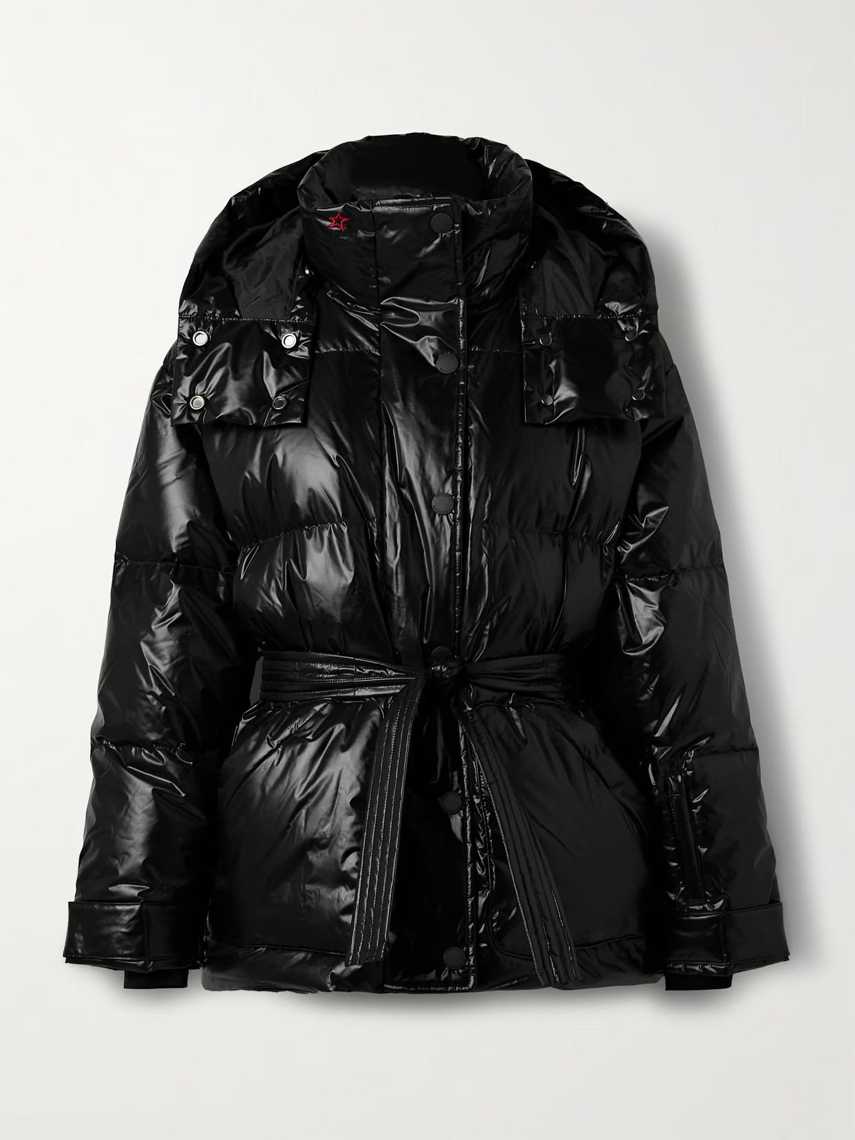 Perfect Moment - Cortina Hooded Belted Quilted Down Ski Jacket - Black | NET-A-PORTER (UK & EU)