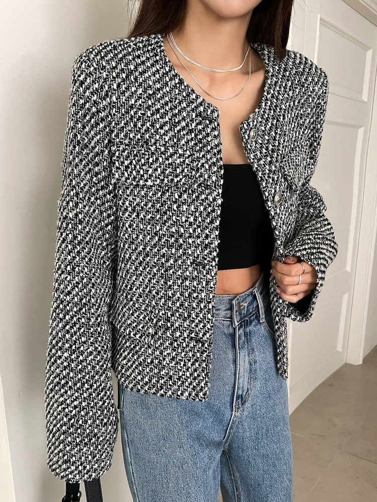 DAZY Jacke mit Knopf, Klappe Detail | SHEIN