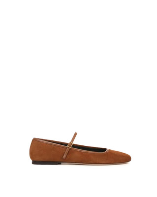 Veronica Beard Ellie Suede Flat Caramel | Veronica Beard