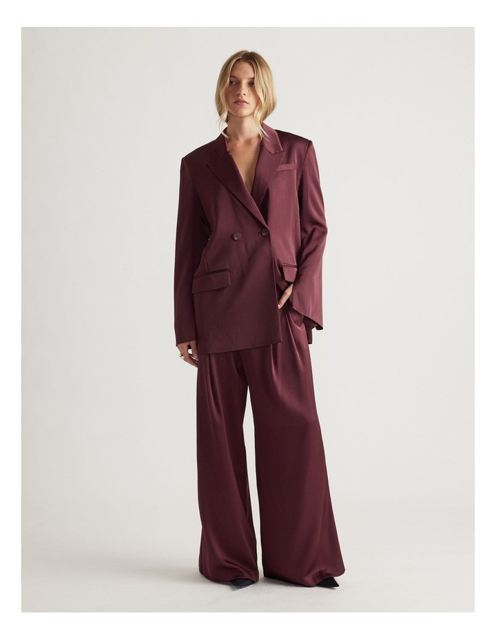 DECJUBA Sadie Satin Pleated Pant Plum 12 | Myer