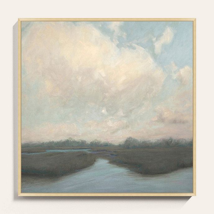 Pastel Marsh Framed Canvas Art Print | Ballard Designs, Inc.