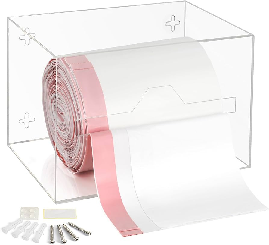 Storage Standard Trash Bag Holder Dispenser - Acrylic Trash Bag Dispenser Roll Holder, Garbage Ba... | Amazon (US)
