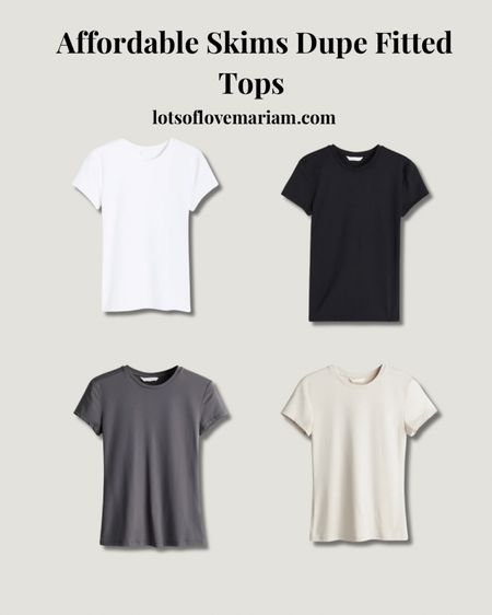 Affordable skims dupe fitted tops - they fit SO GOOD and they are so soft too! 

#LTKeurope #LTKstyletip #LTKsummer