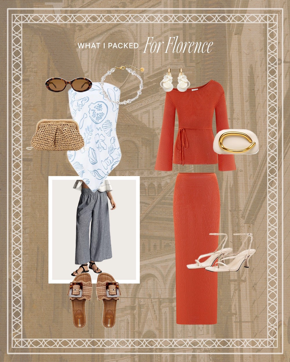 What I packed for Florence 🍊

#LTKStyleTip #LTKTravel