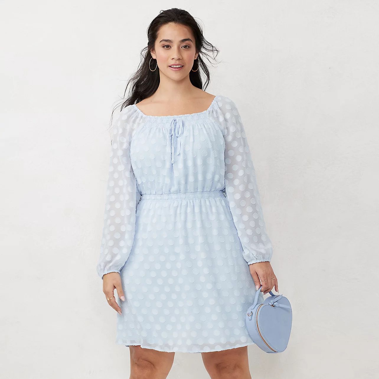 Plus Size LC Lauren Conrad Square Neck Smocked Dress | Kohl's