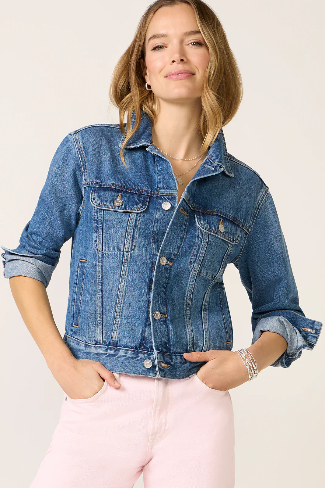 PAIGE Women's Mari Denim Jacket, Size XS, Blue | Evereve