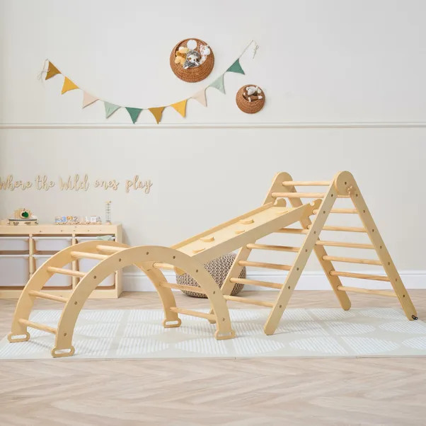 Tutti Bambini Scala Montessori 3 in 1 Pikler Climbing Frame with Climbing Wall | Dunelm