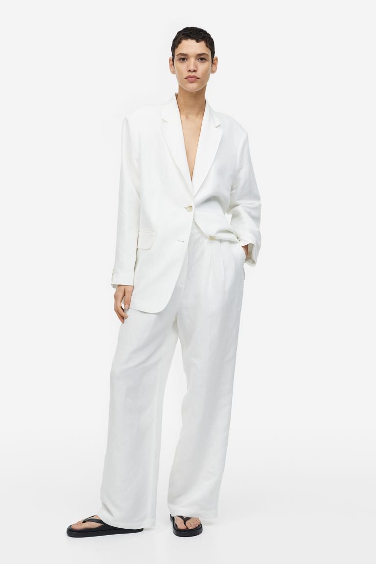 Wide-leg Linen-blend Pants | H&M (US)