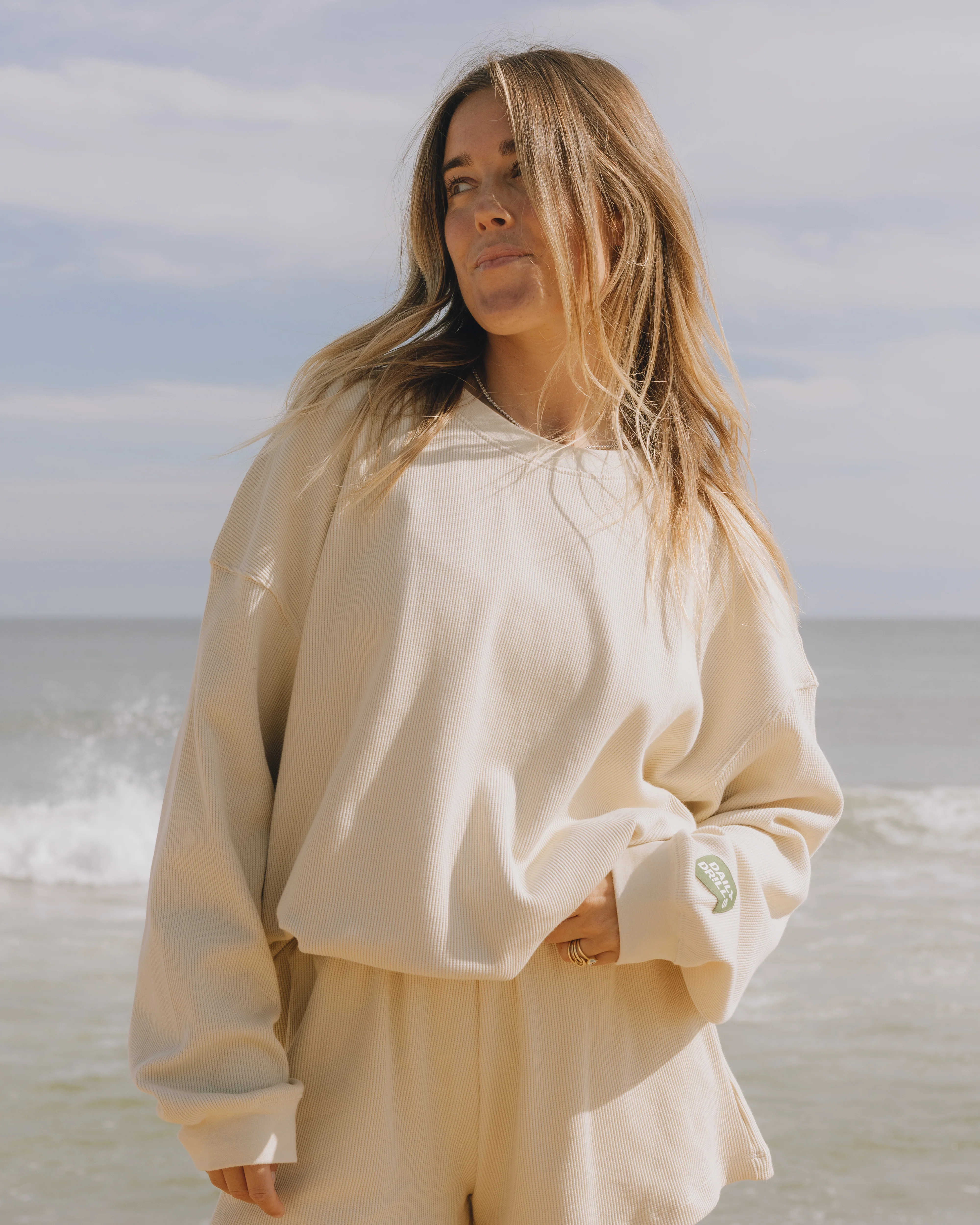 Oversized Thermal - Sand | Daily Drills