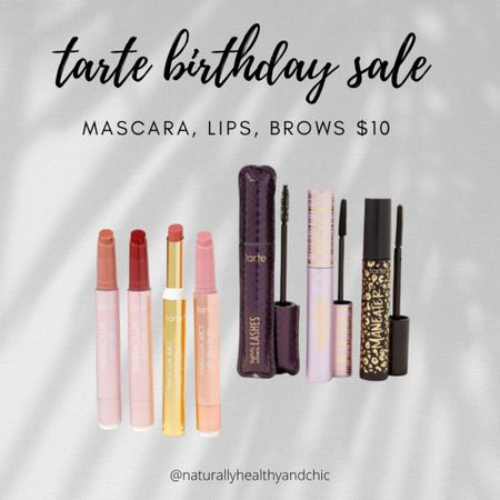 Tarte Birthday Sale! mascara, lips, and brow items only $10! Snag before they sell out. 

#LTKsalealert #LTKbeauty #LTKunder50
