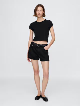 4" Mid Rise UltraSoft Relaxed Cutoff Shorts | Gap (US)