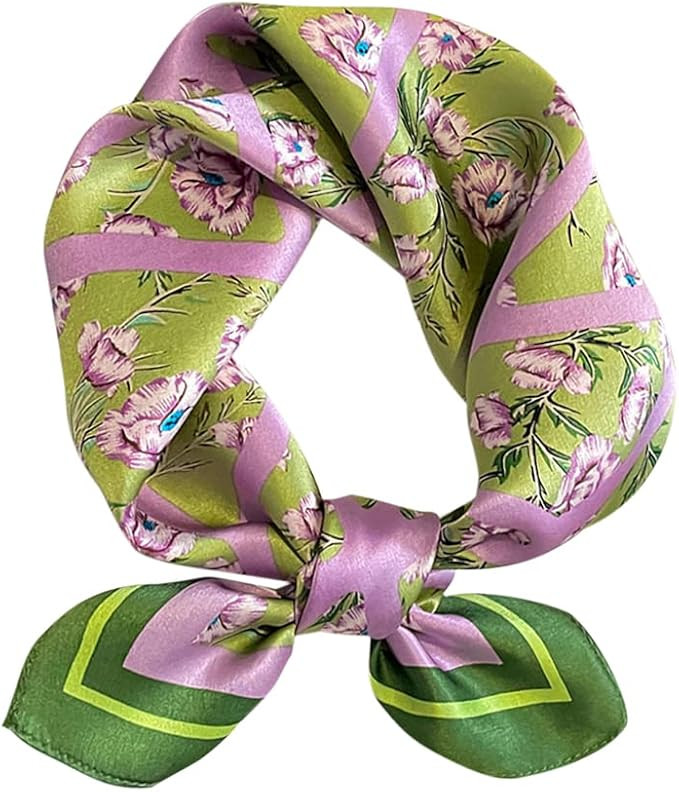 MEISEE 100% Mulberry Silk Scarfs Small Square Scarf 21" x 21" Neck Scarf Breathable Lightweight f... | Amazon (US)
