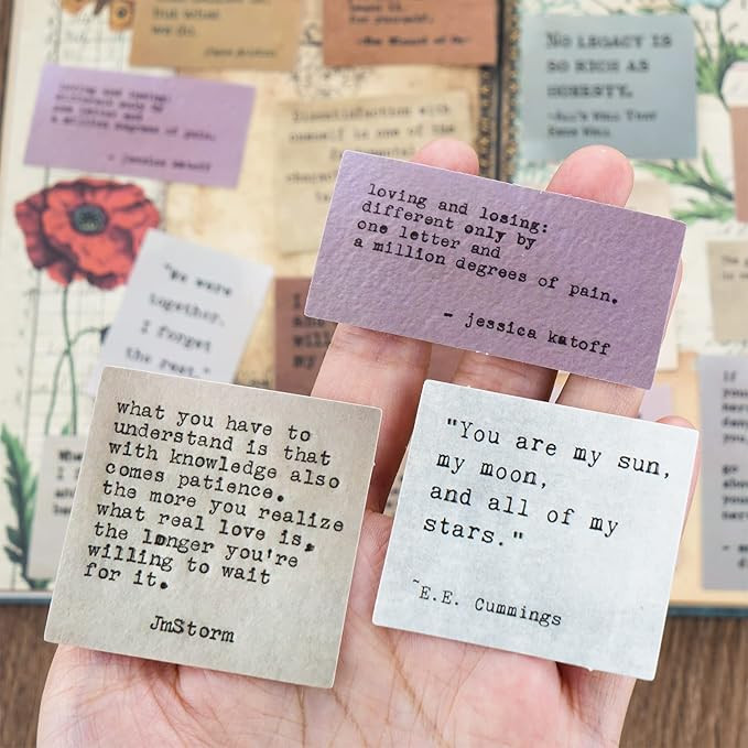 LakoArt 300 Pieces Non-repetitive Retro Typewriter Style Motivational Quote Stickers, Inspiration... | Amazon (US)