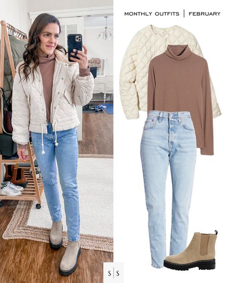 Monthly outfit planner : FEBRUARY looks | #casualstyle #greyjeans #skinnyjean #winterstyle #croppedjacket #transitionaloutfit #casualchic #springoutfit #winteroutfit | See entire calendar on thesarahstories.com ✨

#LTKstyletip