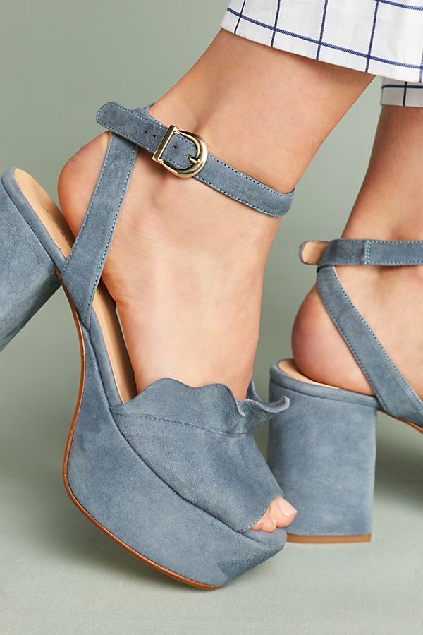 Anthropologie Ruffled Platform Heels | Anthropologie (US)