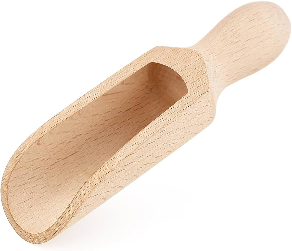 1 Pcs Wooden Spoons, 5.5 In Natural Beech Wood Bath Salt Scoop for Flour, Bath Salt, Sugar, Cerea... | Amazon (US)