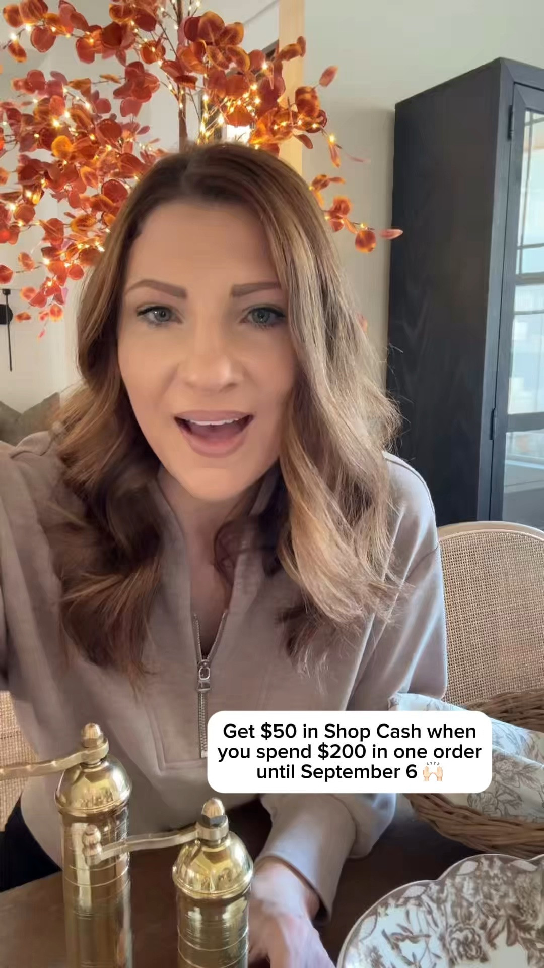 My @ShopApp order came and I am loving these new finds for my fall tablescape! 😍 Their End of Summer Sale is happening now and you can get $50 in Shop Cash when you spend $200 in one order until September 6 🙌🏻 #ShopPartner