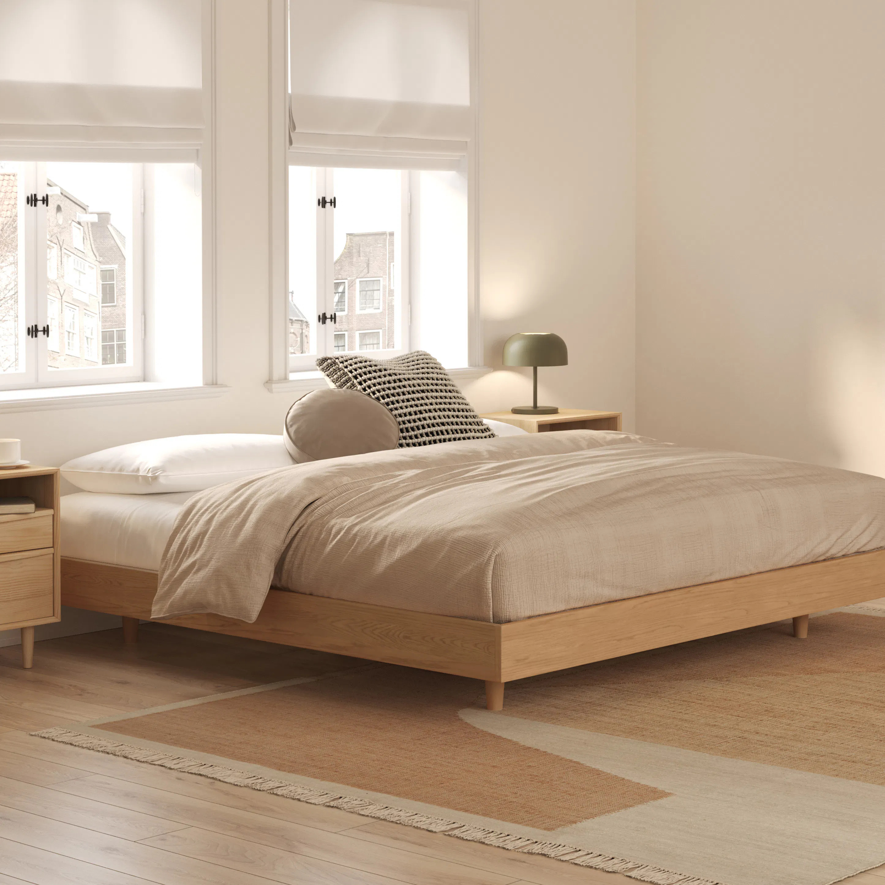 Basi King Bed Frame - White Oak | Article | Article