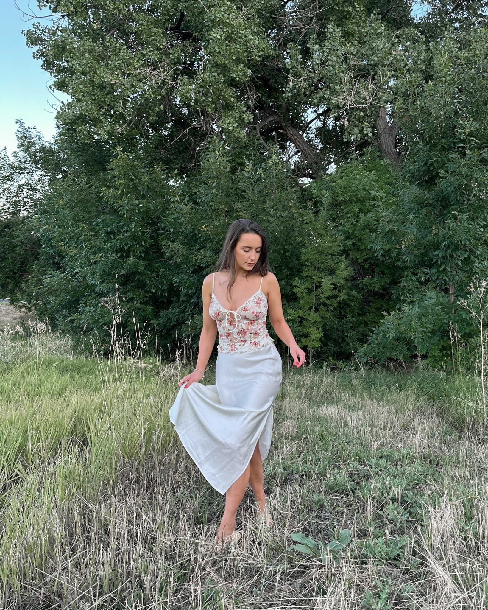 Spring fit finale 🦢🌸🧺
.
Linking similar products as a few things are sold out 🫶🏻
.
Summer aesthetic, ethereal, spring outfit inspo, easy outfit ideas, soft girl style, Pinterest moodboard, summer outfit, lace top, satin midi skirt, scandi summer, picnic outfit 
#scandimuses #summeroutfitideas #softgirlaesthetic #pinterestmoodboard



#LTKunder100 #LTKSeasonal #LTKstyletip