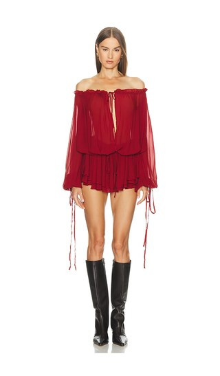 Gabrielle Mini Dress in Deep Red | Revolve Clothing (Global)