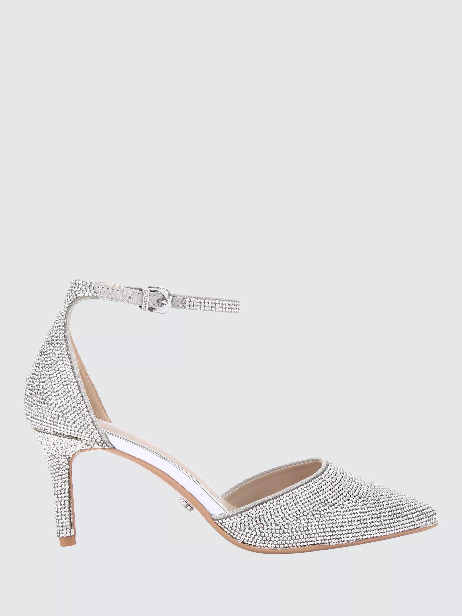 Carvela Shine Embellished Court Shoes, Silver | John Lewis (UK)