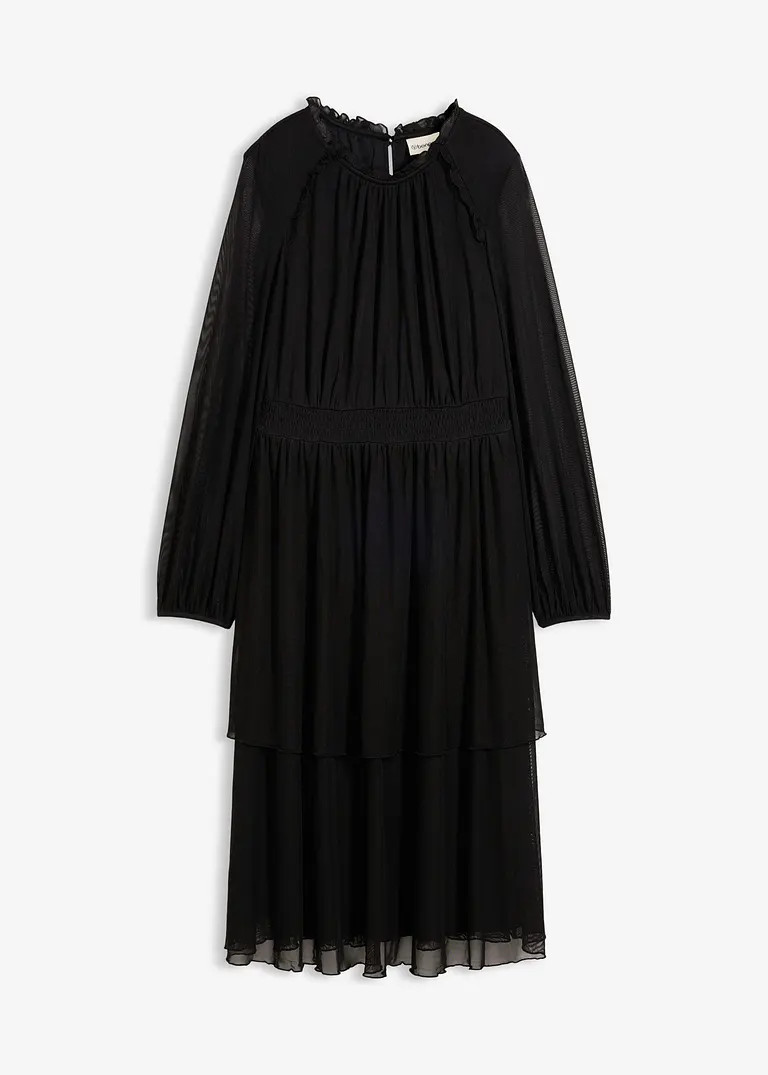 Jerseykleid aus feinem Mesh | Bonprix DE