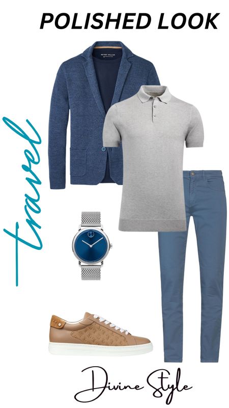 Men’s summer travel outfit. Comfortable yet styled in this knot polo and relaxed blazer with 5 pocket pants. Your go-to summer style.

#LTKfit #LTKmens #LTKtravel