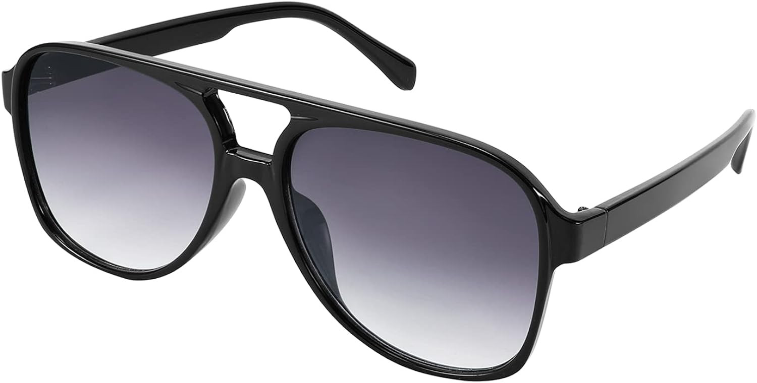 FEISEDY Vintage Retro 70s Plastic Aviator Sunglasses Women Men Classic Large Squared Frame B2751 | Amazon (US)