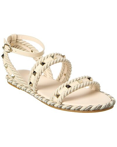 Rockstud Rope & Leather Sandal | Rue La La