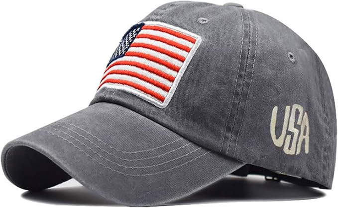 IZUS Washed Baseball-Hats American-Flag Distressed - 100% Distressed Cotton Dad Hat Embroiderred ... | Amazon (US)
