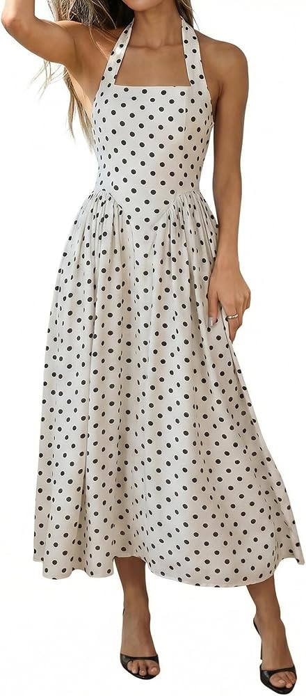 Lingswallow Women Vintage Polka Dot Dress - Retro Tea Party & Cocktail Dress for Wedding Guest, a... | Amazon (US)