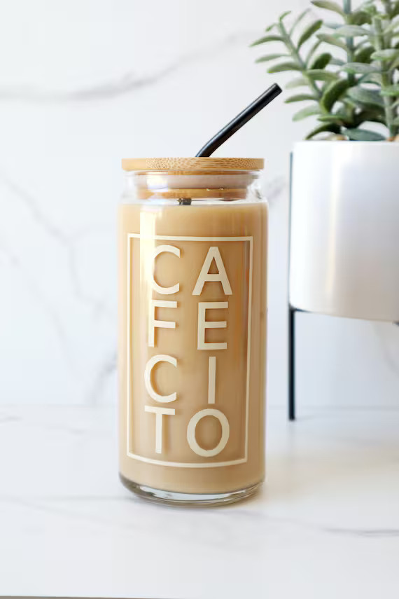 Cafecito Glass Cup | Etsy | Etsy (US)
