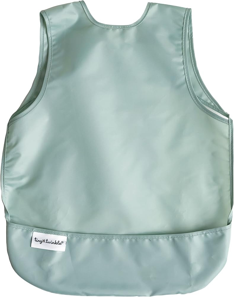 Tiny Twinkle Mess Proof Baby Bib - Waterproof Toddler and Baby Apron Bib - Machine Washable - PFA... | Amazon (US)