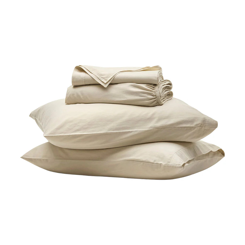 Signature Vintage Washed Sheet Set in Vintage White | Over The Moon