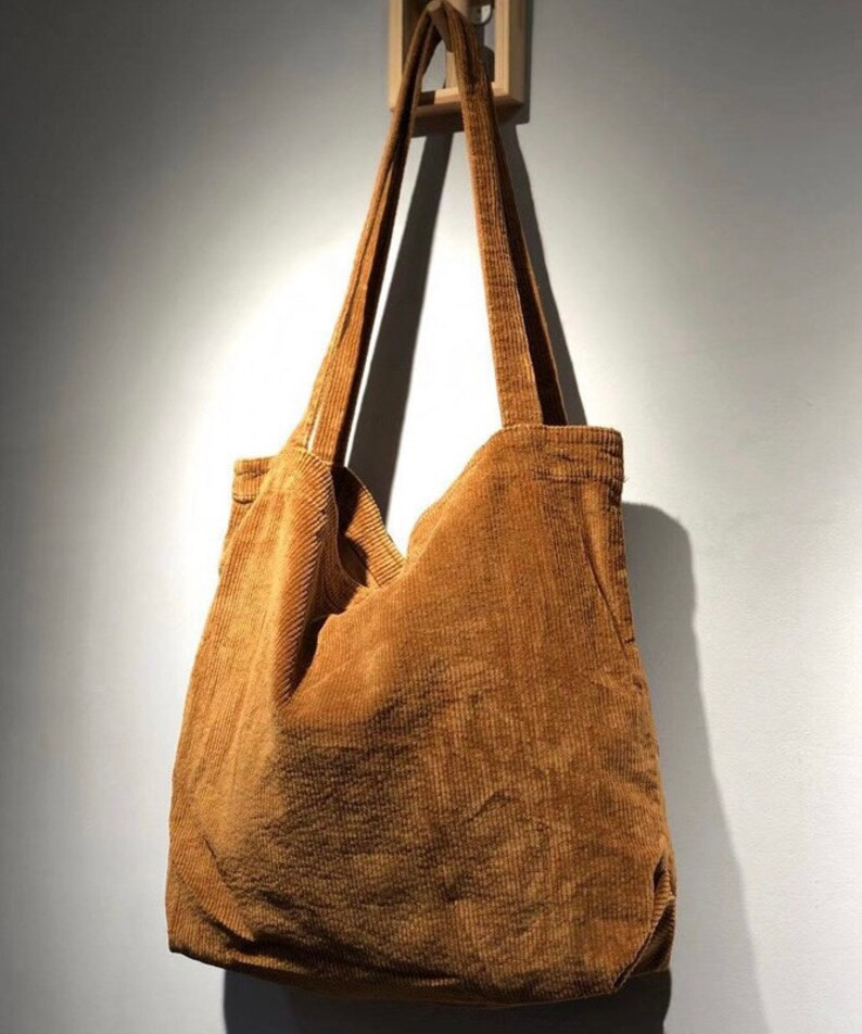 Huffmanx Corduroy Shoulder Bag Corduroy Purse Corduroy Tote Bag Women Vintage Shopping Bags Hip P... | Etsy (US)