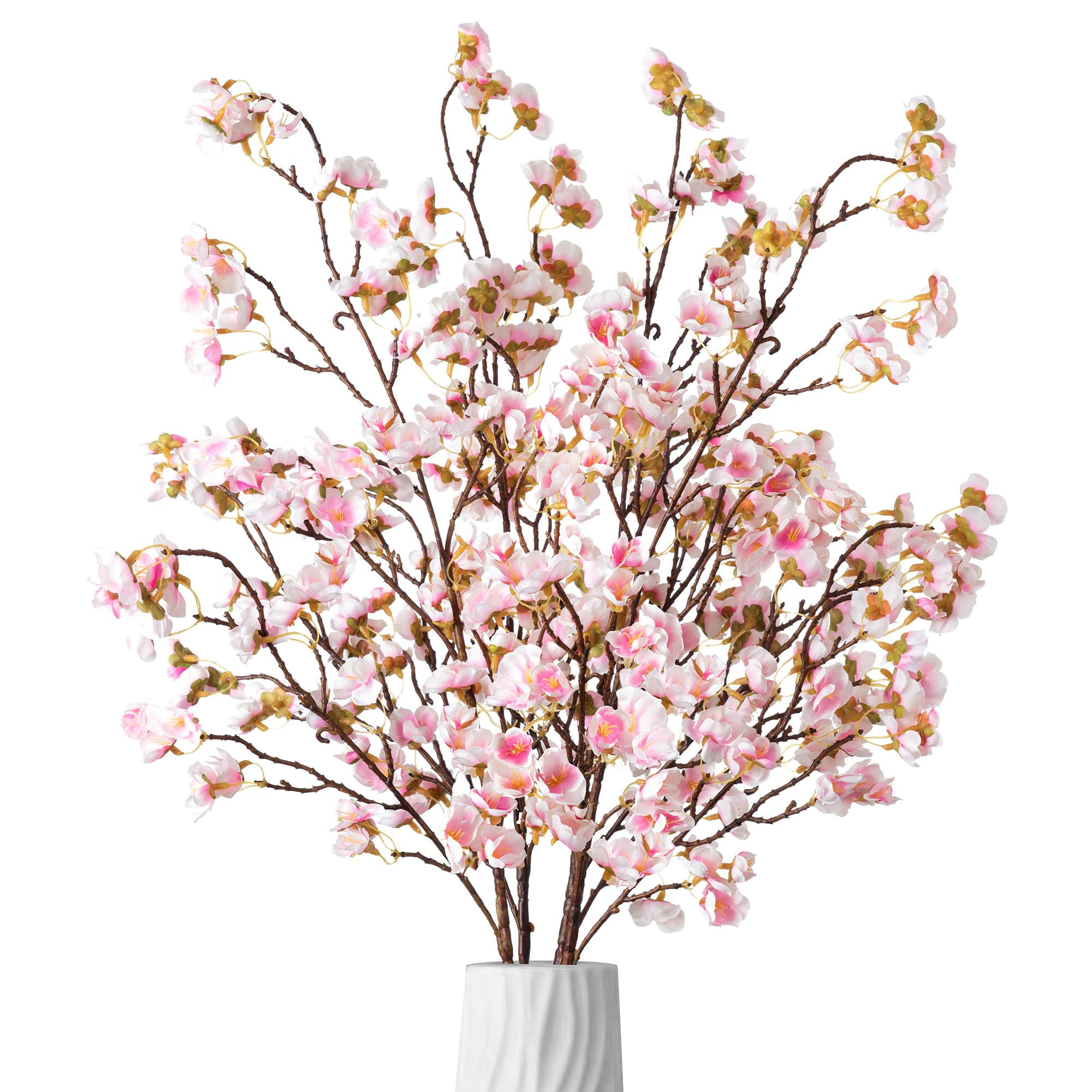4 Pcs Artificial Cherry Blossom Flower Branches, Bulk Silk Faux Flowers Real Touch Bouquet for Ho... | Amazon (US)