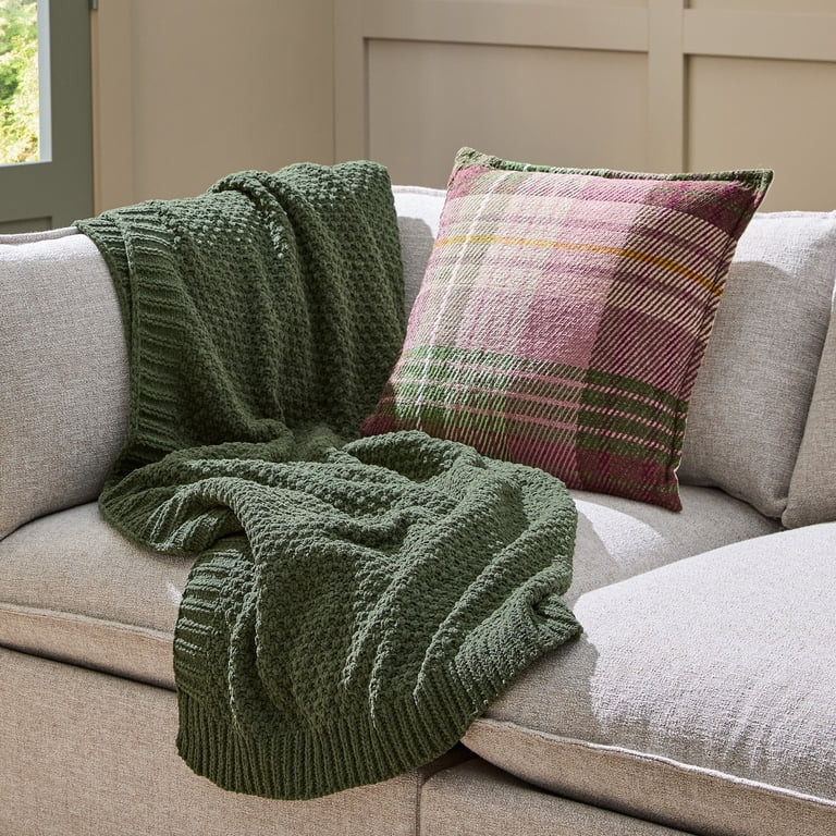 Better Homes & Gardens Super Soft Chenille Knit Oversized Couch Throw Blanket, Cypress Tree, 50 x... | Walmart (US)