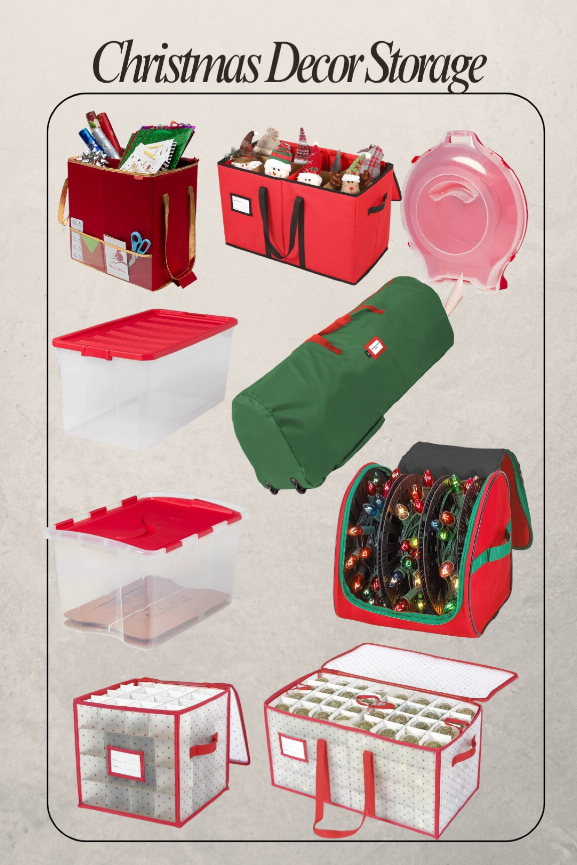 Christmas decor storage 

#LTKHoliday