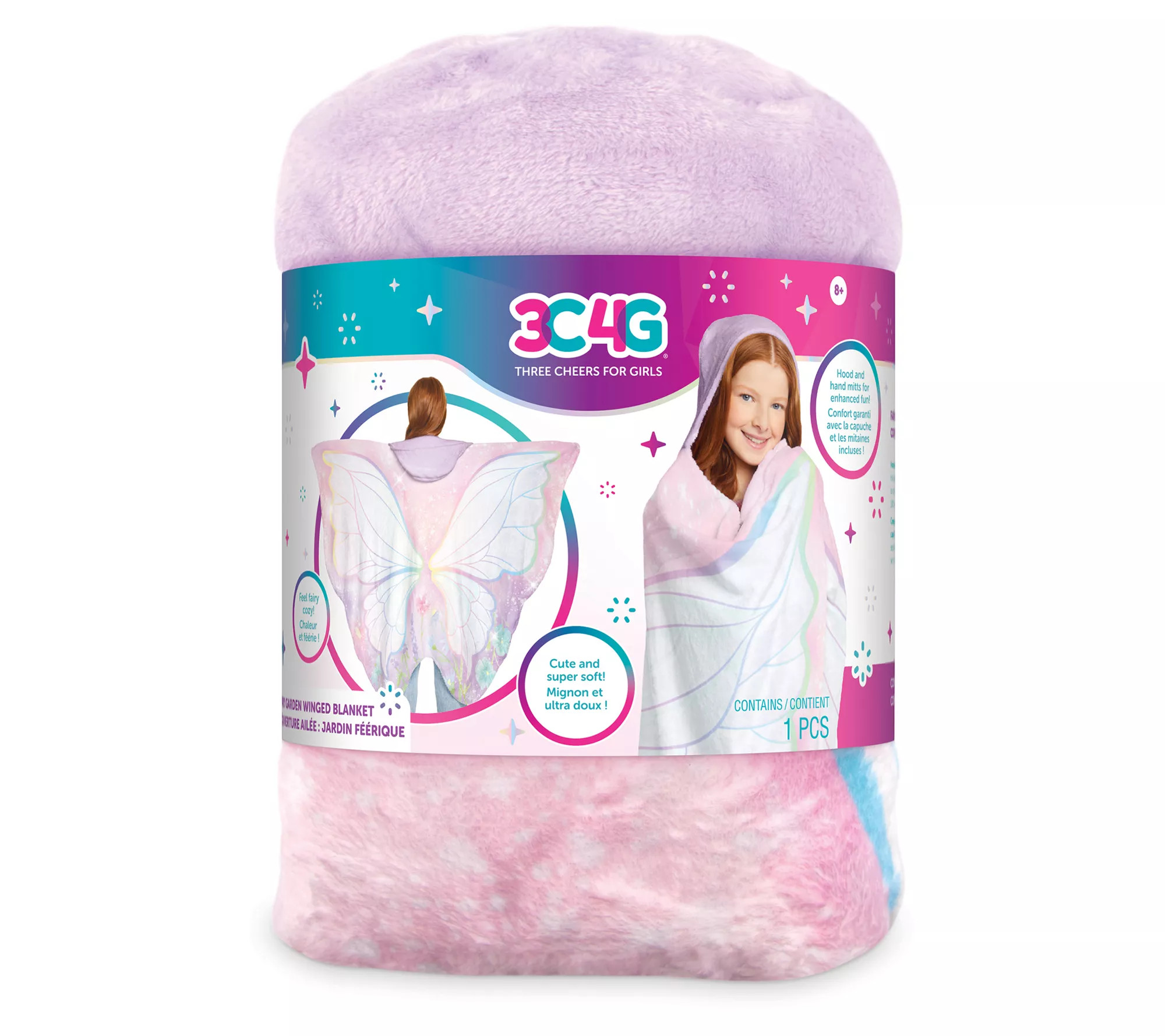 Make It Real 3C4G Hood & Hands Fairy Garden Wings Blanket - QVC.com | QVC